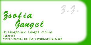zsofia gangel business card