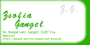 zsofia gangel business card